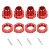 Aluminum 17mm Hex Wheel Nuts Adapter for Arrma 6s BLX Infraction Limitless Mojave Typhon hopups Upgrade Parts 4 pcs/Set(Red) view 1