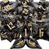 ARUOHHA DND Metal Dice Set Black Leaf Gold Numbers Design Polyhedral Dice with Box, 7PCS D and D Dice RPG Role Playing Games D20 D12 D10 D8 D6 view 1
