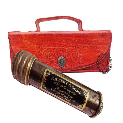 Stark Export House Antique Brass Optical Kaleidoscope Toys Handmade Working Brass Kaleidoscope Gift for Everyone 5 inch