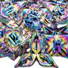 ARUOHHA DND Metal Dice Set Rainbow Leaf Design Polyhedral Dice with Box, 7PCS D and D Dice RPG Role Playing Games D20 D12 D10 D8 D6 view 1