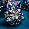 ARUOHHA DND Metal Dice Set Rainbow Leaf Design Polyhedral Dice with Box, 7PCS D and D Dice RPG Role Playing Games D20 D12 D10 D8 D6 view 2