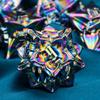 ARUOHHA DND Metal Dice Set Rainbow Leaf Design Polyhedral Dice with Box, 7PCS D and D Dice RPG Role Playing Games D20 D12 D10 D8 D6 view 3