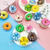 Apatsp 20 Pcs Mini Donut Stress Balls Keychain 2 Inch Slow Rising Fake Donuts Toys for Girl Donut Birthday Gift Theme Decorations Party Favors view 2