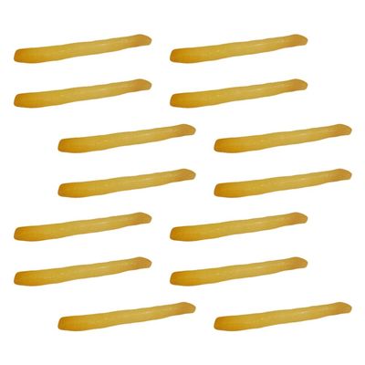 30Pcs Fake French Fries Model PVC Simulation Food Plaything for Party Decoration, Kitchen Display, Restaurant Adornment