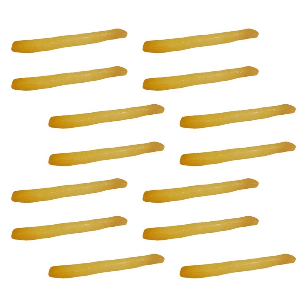 30Pcs Fake French Fries Model PVC Simulation Food Plaything for Party Decoration, Kitchen Display, Restaurant Adornment