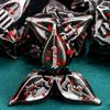 ARUOHHA DND Metal Dice Set Blood Leaf Design Polyhedral Dice with Box, 7PCS D and D Dice RPG Role Playing Games D20 D12 D10 D8 D6 D4  view 3