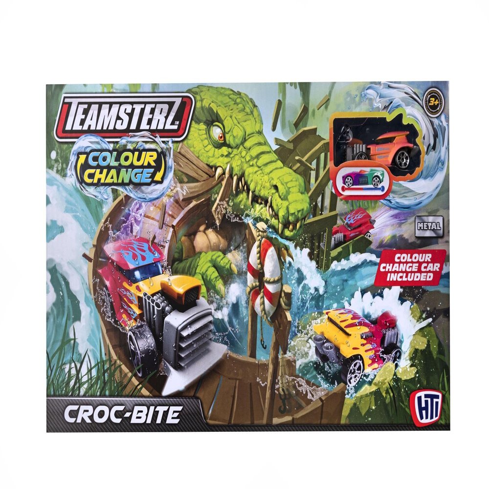 Teamsterz Colour Change Croc Bite Playset with 1 Car