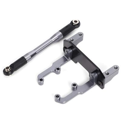 RC Car Servo Bracket,plplaaoo 1/10 Servo Stand Mount,RC Servo Stand Mount with Steering Link Rod,Servo Stand Mount Fit for Axial SCX10 II 90046 1/10 RC Car, axial scx10 ii servo mount rc car stan