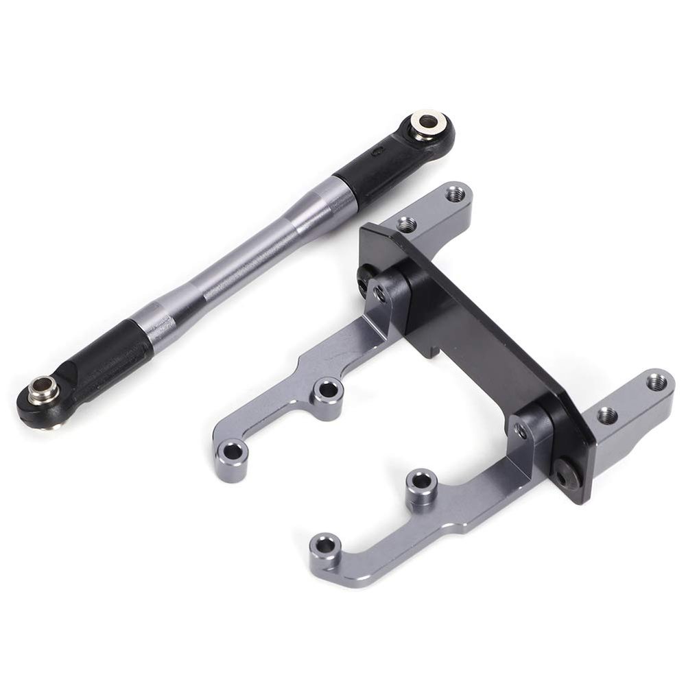 RC Car Servo Bracket,plplaaoo 1/10 Servo Stand Mount,RC Servo Stand Mount with Steering Link Rod,Servo Stand Mount Fit for Axial SCX10 II 90046 1/10 RC Car, axial scx10 ii servo mount rc car stan