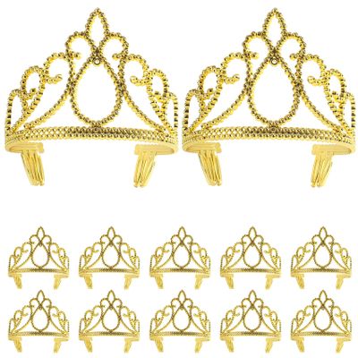 XiangGuanQianYing 12 Pieces Princess Crowns for Girls Princess Crowns and Tiaras Dress up Costume Party Favor Accessories Gold Tiaras for Girls Wedding Prom Birthday Party