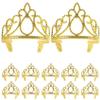 XiangGuanQianYing 12 Pieces Princess Crowns for Girls Princess Crowns and Tiaras Dress up Costume Party Favor Accessories Gold Tiaras for Girls Wedding Prom Birthday Party view 1