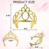 XiangGuanQianYing 12 Pieces Princess Crowns for Girls Princess Crowns and Tiaras Dress up Costume Party Favor Accessories Gold Tiaras for Girls Wedding Prom Birthday Party view 2