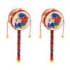 2Pcs Baby Rattle Drum Toys Wooden Monkey Drum Chinese Traditional Spinning Rattle for Kids Handheld Musical Toys view 1