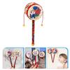 2Pcs Baby Rattle Drum Toys Wooden Monkey Drum Chinese Traditional Spinning Rattle for Kids Handheld Musical Toys view 2