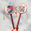 2Pcs Baby Rattle Drum Toys Wooden Monkey Drum Chinese Traditional Spinning Rattle for Kids Handheld Musical Toys view 4