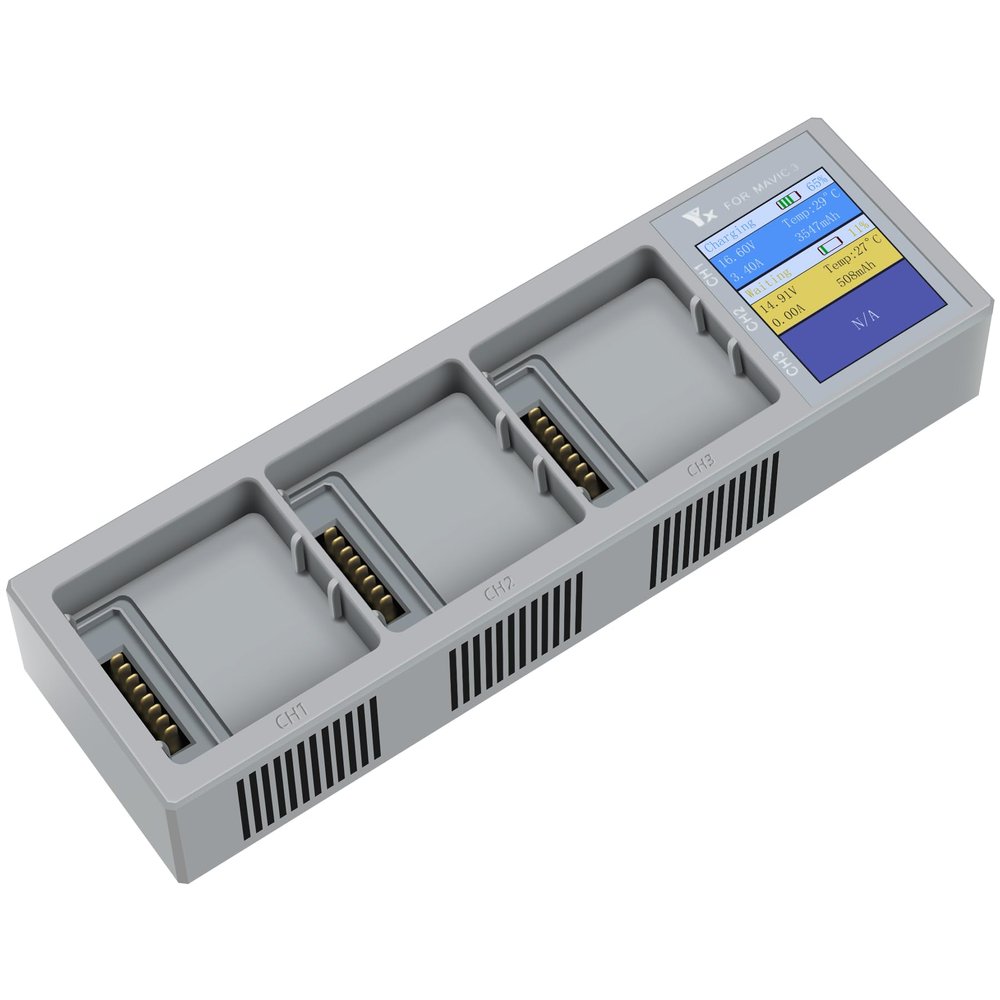 Hanatora 100W Display Battery Charging Hub for DJI Mavic 3 Classic Pro Cine Enterprise Drone,Charger in Sequence Charge Accessories