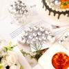 108 Pcs Balls Cake Topper DIY Cupcake Insert Foam Balloons for Cake Baking Wedding Anniversary Birthday Decoration(Silver,Multi Sizes) view 3