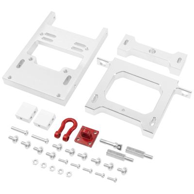 Vgoohobby Metal Steering Servo Mount Fixed Bracket & Rear Bumper Trailer Hook Compatible with WPL B1 B14 B16 B24 B36 1/16 RC Car Upgrade Parts