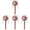 Kisangel Wooden Baby Rattle Drum Toy with Traditional Chinese Boy Design Handheld Musical Shaker for Infant Sensory Development and Hand Coordination 4 Pieces view 1