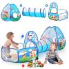 3pc Kids Play Tent with Play Tunnel and Ball Pit, Toddler Tent for Girls and Boys Indoor Playhouse, Gift Toys for Babies (Balls NOT Included) view 1