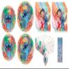 Disney Lilo and Stitch Birthday Party Supplies Bundle includes 16 Paper Plates 7", 16 Plates 9", 32 Napkins, 1 Table Cover, 1 Dinosaur Sticker Sheet view 1