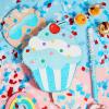 Sosation 15.7" Cupcake Piata for Birthday Party Supplies with Stick, Blindfold and Confetti for Kids Girls Baby Shower Candy Donut Ice Cream Piata Party Decoration Prop view 2