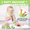 Awotoy Baby Toys 0 to 12 Months, Musical Stuffed Animal Activity Soft Toys with Multi-Sensory Crinkle, Rattle and Textures, Infant Tummy Time Toys for Newborn Boys Girls, Caterpillar, Green view 4