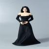 1/6 Scale Female Clothes, Girl Evening Dress Long Skirt Clothing for 12inch PH TBL JO Action Figure Body (Black) view 3