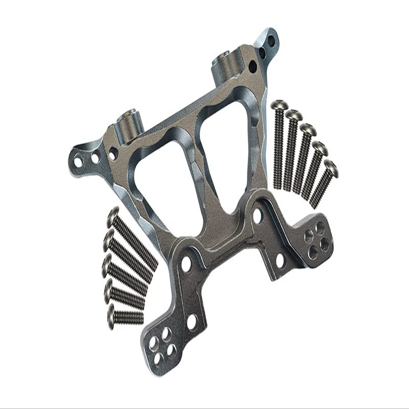 GPM 1Pcs Upgrades Alloy Front Shock Tower for 1/10 Slash 4X4 RC Cars (Gray)