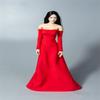 1/6 Scale Female Clothes, Girl Evening Dress Long Skirt Clothing for 12inch PH TBL JO Action Figure Body (Red) view 3
