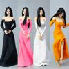 1/6 Scale Female Clothes, Girl Evening Dress Long Skirt Clothing for 12inch PH TBL JO Action Figure Body (White) view 2