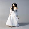 1/6 Scale Female Clothes, Girl Evening Dress Long Skirt Clothing for 12inch PH TBL JO Action Figure Body (White) view 3
