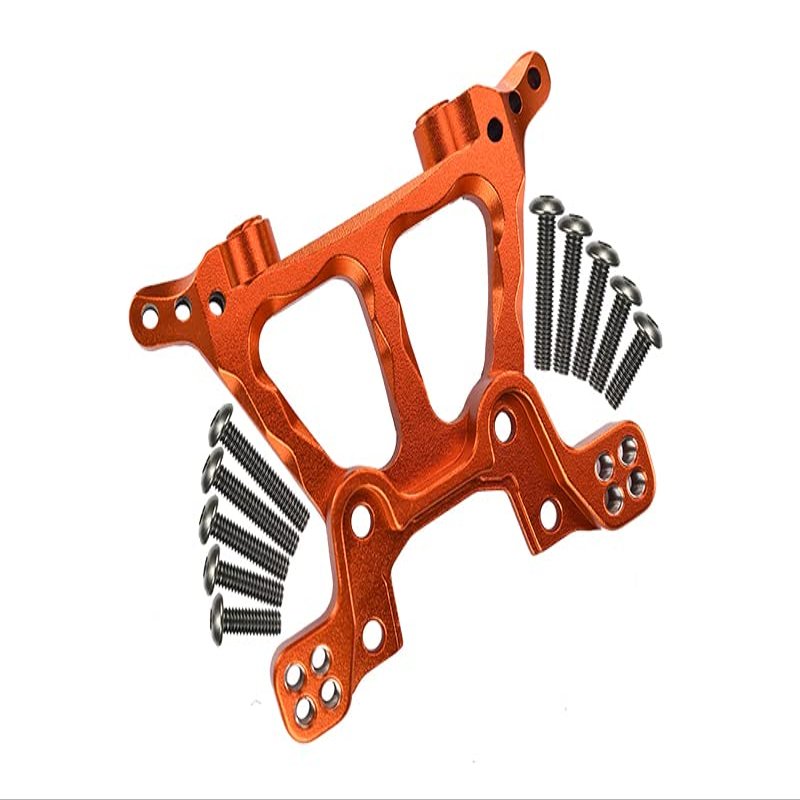 GPM 1Pcs Upgrades Alloy Front Shock Tower for 1/10 Slash 4X4 RC Cars (Orange)