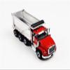 for Caterpillar International HX260 Tandem Truck with Pusher Axle in Red with Ox Bodies Stampede Dump Bed 1/50 DIECAST Truck Pre-Built Model view 4