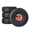 4pce 1/10 Climbing car RC car 1.9 inch Bead Lock Wheel wear-Resistant Rubber tire Universal cr tire for TRAXXAS TRX4 SCX10 EX86100 EX86190 AXIA RGT (red) view 1