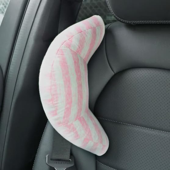 HKSICHENGKEJI Kids Neck Pillow with Shoulder Cover Travel Neck Pillow Car Seat Belt Cover Comfort Seat Belt Shoulder Pad for Pushchair Airplane Train Head Neck Support Universal Travel Accessories