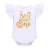 Baby Girls Donut 1/2 1st 2nd 3rd Birthday Outfit Donut Romper Tutu Skirt Headband Leg Warmers Clothes Set for Cake Smash Photo Shoot Donut Themed Birthday Party Dress up Pink Half Way to One 6 Months view 2
