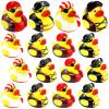 Lewtemi 24 Pcs 2 Inch Mini Pirate Rubber Ducks Cruise Ducks for Hiding with Tags Cute Yellow Decor Bathtub Pool Pirate Party Favors for Carnival Supplies Birthday Party Favor Gifts view 1