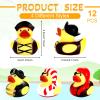 Lewtemi 24 Pcs 2 Inch Mini Pirate Rubber Ducks Cruise Ducks for Hiding with Tags Cute Yellow Decor Bathtub Pool Pirate Party Favors for Carnival Supplies Birthday Party Favor Gifts view 2