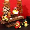 Lewtemi 24 Pcs 2 Inch Mini Pirate Rubber Ducks Cruise Ducks for Hiding with Tags Cute Yellow Decor Bathtub Pool Pirate Party Favors for Carnival Supplies Birthday Party Favor Gifts view 3