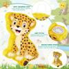 Leopard Piatas for Safari Birthday Party Cheetah Piata with Stick, Blindfold, Confetti for Adults Birthday Baby Shower Party Supplies view 4