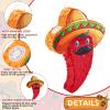 Lewtemi Mexican Piata Small Red Chili for Birthday Party Cinco De Mayo Pepper Fiesta Decorations with Piata Stick Blindfold Confetti Set view 4