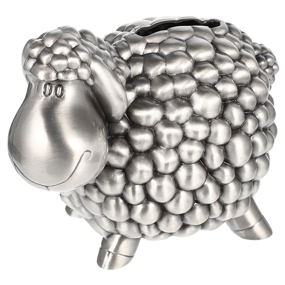 DECHOUS Piggy Bank, Small Cute Sheep Money Bank Unbreakable Alloy Coin Bank Animal Piggy Banks Saving Money Bank for Kids Adults, 4x3 Inch