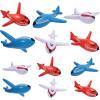 12 Pieces Inflatable Airplanes Aircraft Inflates Plane for Birthday Shower Party Decoration Supplies Jets Airplane Birthday Party Supplies 24.5 and 15.75 Inch view 1