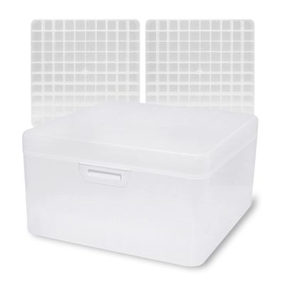 EKIND Foam Darts Neat Storage Boxes Compatible for Nerf Elite Darts or Short Dart, Easy to Collate and Carry (1 Box, 2 Tray)