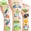 96PCS Golf Pre-Cut Temporary Tattoos for Kids - Sport-Themed Party Favors, Perfect for Birthday Parties, School Prizes, and Classroom Gifts for Boys & Girls (Normal) view 1