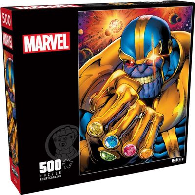 Buffalo Games - Marvel - Thanos - 500 Piece Jigsaw Puzzle for Adults -Challenging Puzzle Perfect for Game Nights - Finished Size is 21.25 x 15.00