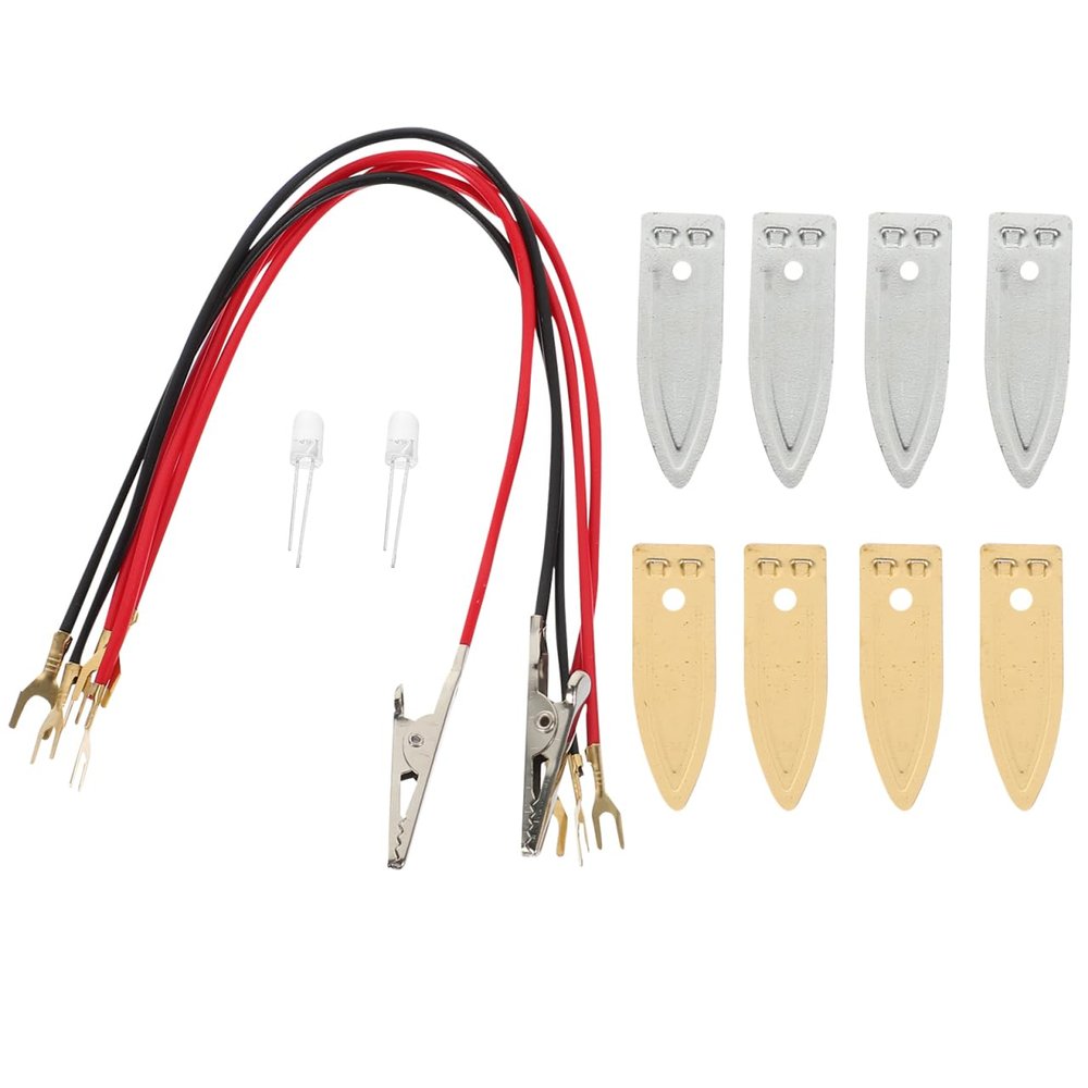 Baluue DIY Fruit Battery Science Experiment Kit Educational Electricity Project for Students with Copper Clips and Metal Clamps Teaching Hands-on Physics Skills