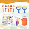 Early Learning Kids Paint Kit Washable Finger Paints with Assorted Painting Brushes Stamps Sponges Palette for Toddlers Children Crafts Drawing Gift Age 3+ view 2