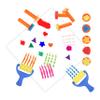 Early Learning Kids Paint Kit Washable Finger Paints with Assorted Painting Brushes Stamps Sponges Palette for Toddlers Children Crafts Drawing Gift Age 3+ view 3
